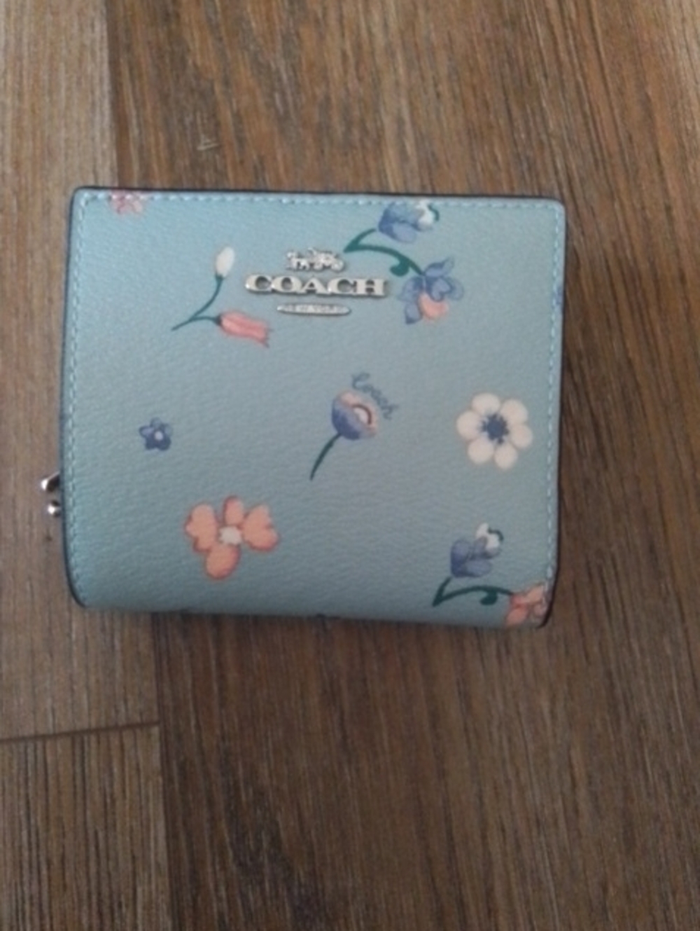 Coach Floral Wallet in Blue